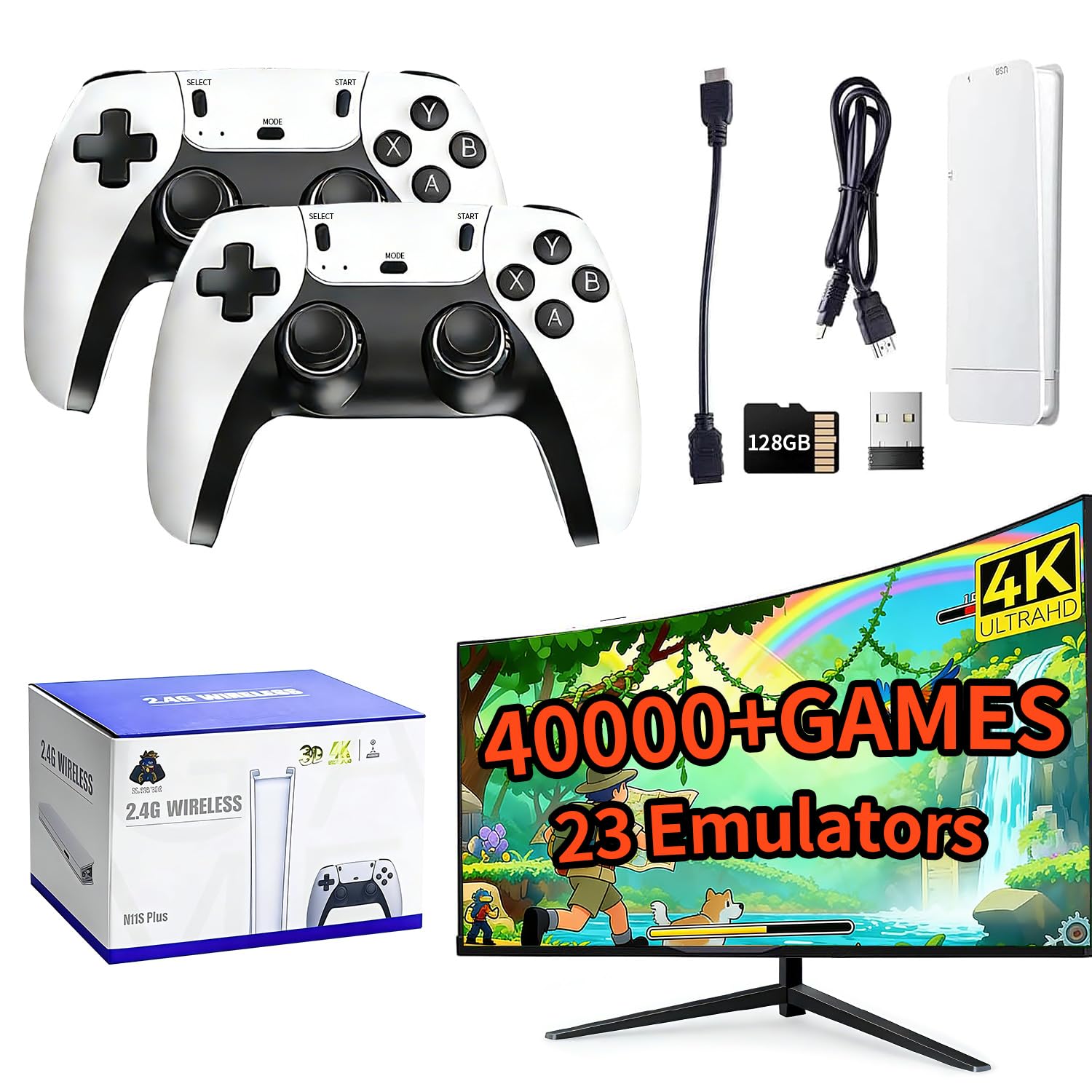 Retro Gaming Game Stick - 2026 Retro Gaming Console, 4K HD