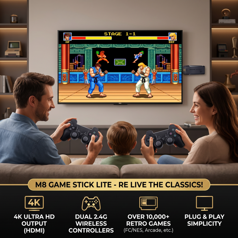 Retro Gaming Tv Box - M8 Small Box Game Stick 4K