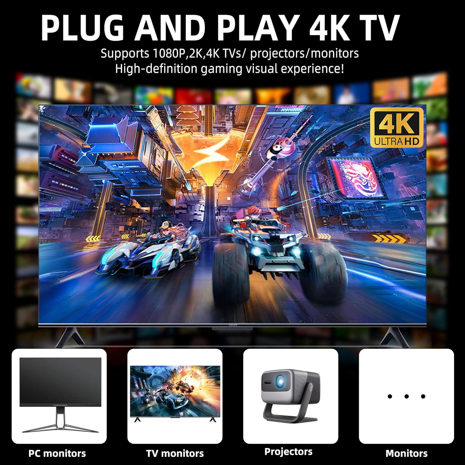 2026 Retro Gaming Console, 4K  - Retro Gaming Game Stick avaliação e preço