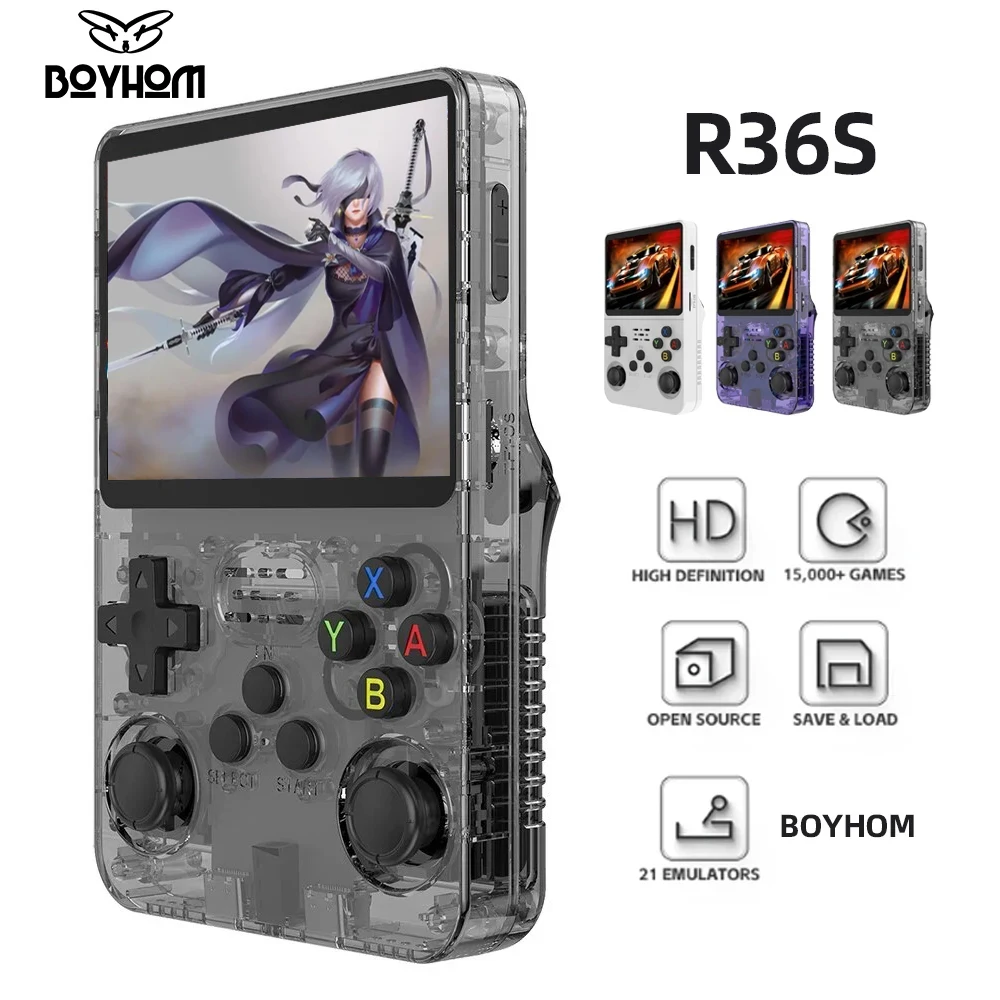 BOYHOM R36S Retro Handheld Vid - Retro Gaming Devices avaliação e preço