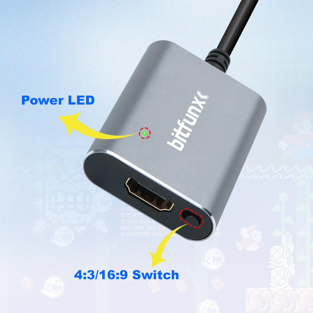 Bitfunx 720P Svideo / AV To HD - Retro Gaming Pro avaliação e preço