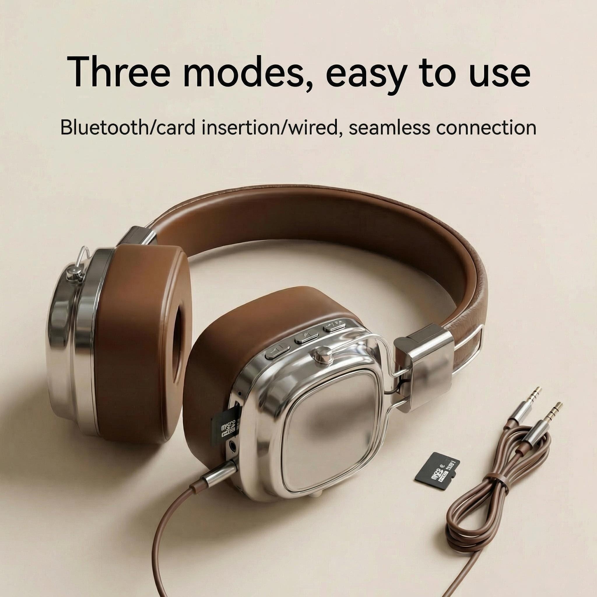 Retro Leather Over-ear Headpho - Retro Gaming Headset avaliação e preço