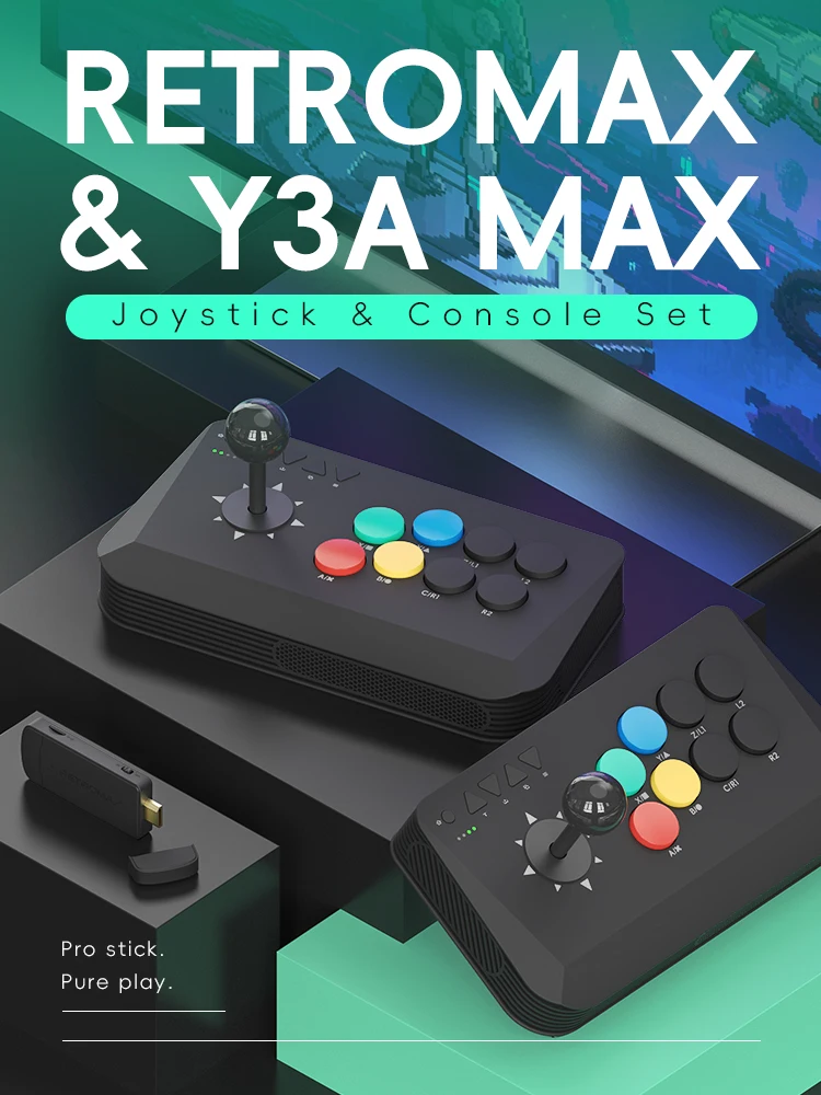 Wireless Y3A Max Arcade Stick  - Retro Gaming Game Stick avaliação e preço