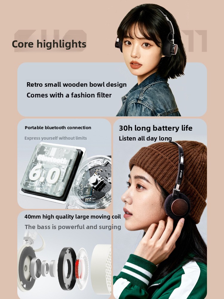 FiiO EH11 Wireless Headphones  - Retro Gaming Headset avaliação e preço