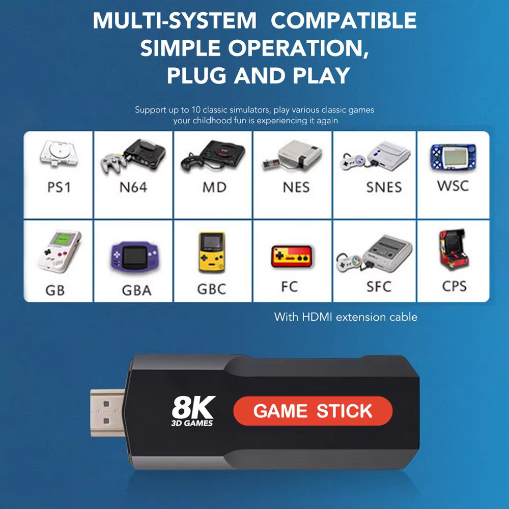 X2 Game Stick HD 4K 8K 3D Cons - Retro Gaming Game Stick avaliação e preço