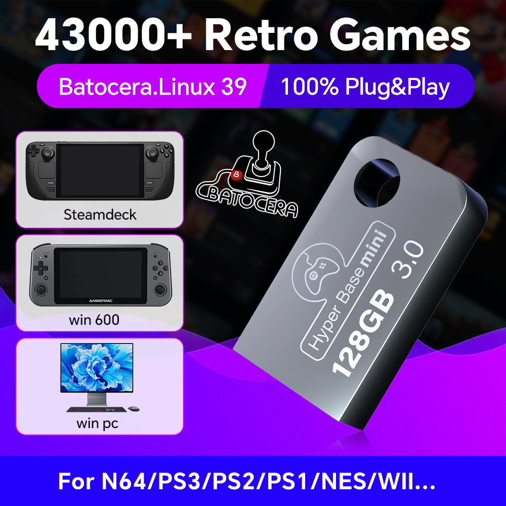 Batocera 128G USB Flash Drive  - Retro Gaming Game Stick avaliação e preço