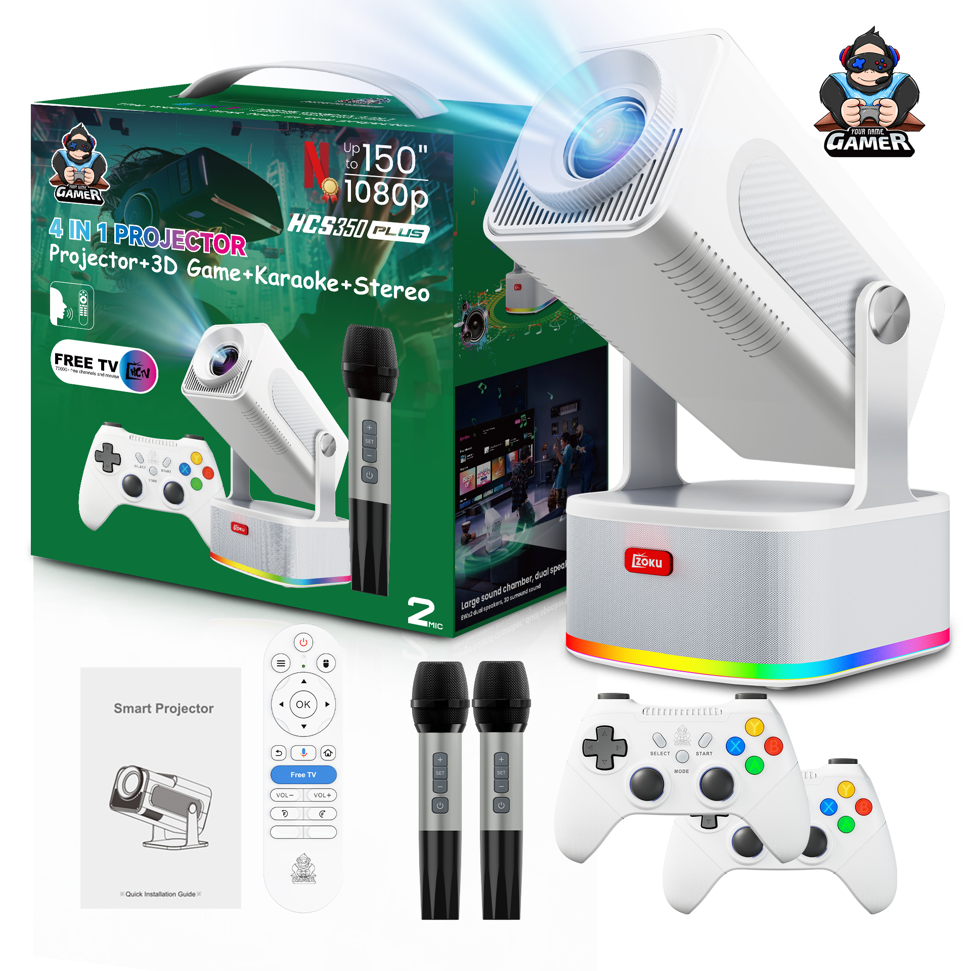 New Zoku HCS350PLUS Android Ga - Retro Gaming And Projector avaliação e preço